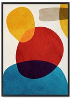 Plakat kolorowa abstrakcja obraz na ścianę 40x50 cm w czarnej ramie