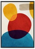 Plakat kolorowa abstrakcja obraz na ścianę 30x40 cm w czarnej ramie