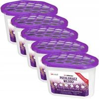 5x Pochłaniacz wilgoci wkład osuszacz powietrza Lawendowy 230g - 500ml