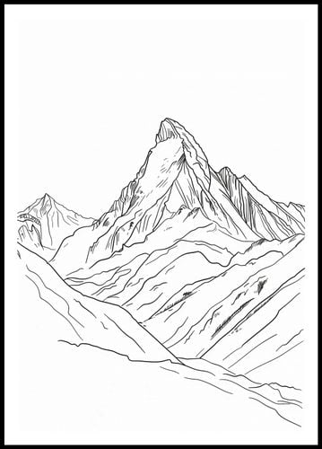 Plakat 68x98cm Górski Szkic na Arena.pl