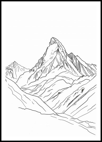 Plakat 68x98cm Górski Szkic zdjęcie 3