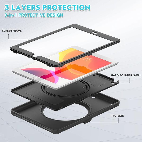Etui Pancerne iPad Mini 1/2/3 (7.9") Lekki Czarny zdjęcie 2