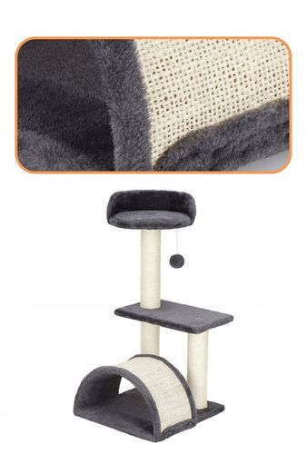 DRAPAK DLA KOTA LEGOWISKO DOMEK WIEŻA DUŻY SŁUPEK 3 POZIOMY+ZABAWKA SZNUREK na Arena.pl