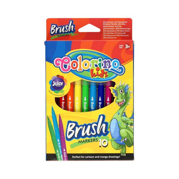 FLAMASTRY BRUSH 65610PTR 10 COLORINO zdjęcie 1