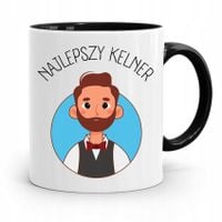 Dla Kelnera Kubek Czarny Najlepszy Kelner Prezent Z Nadrukiem Ze Zdjęciem