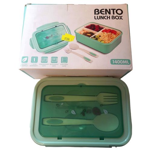 Lunch Box Bento Hermetyczny Łyżka Widelec 1400Ml na Arena.pl