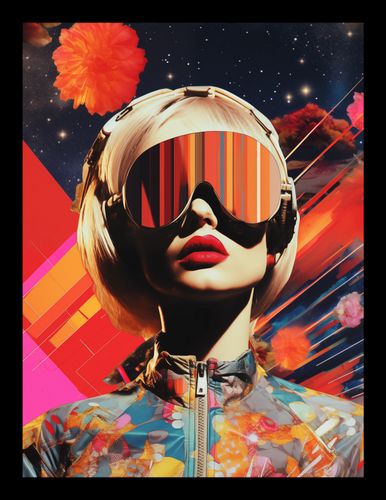 Plakat 15x20cm Retrofuturystyczna Muza na Arena.pl