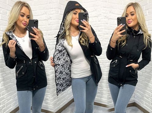 DWUSTRONNA PARKA kurtka Z KAPTUREM 3 KOLORY S na Arena.pl