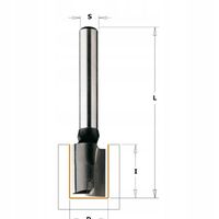Frez prosty HM D=10 S=8 I=40 L=90 CMT 174.101.11