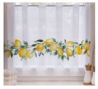 ZAZDROSTKA ZAZDROSKA piękna firana kuchenna żakardowa CYTRYNY druk 150x45