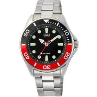 Zegarek Męski Q&Q GENT DIVER BLACK & RED