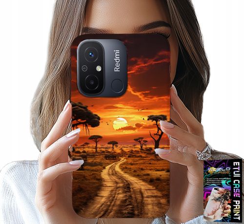 ETUI DO XIAOMI REDMI 12C - SAFARI AFRYKA ZACHÓD SŁOŃCA PIĘKNE WIDOK na Arena.pl