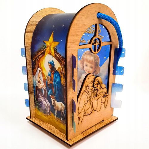 LAMPION ADWENTOWY DLA DZIECI ŚWIECĄCY LED KOLOROWY NA RORATY + Baterie na Arena.pl