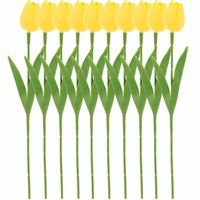 Silikonowe Tulipany Bukiet 10Szt Jak Żywe Kwiaty Ozdobne Stroik