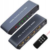 ROZDZIELACZ PRZEŁĄCZNIK 3x HDMI 4K HDMI2.0 4K@60HZ