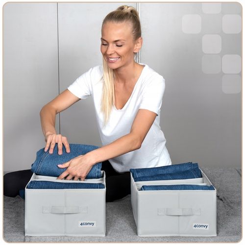 2x organizer pudełko na ubrania spodnie do szuflady garderoby szaf na Arena.pl