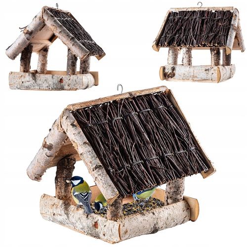 KARMNIK DLA PTAKÓW DUŻY XXL DOMEK DREWNIANY WISZĄCY BUDKA OZDOBA DO na Arena.pl