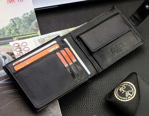 Portfel Męski Pierre Cardin Skórzany Czarny Poziomy Certyfikat Q2 na Arena.pl