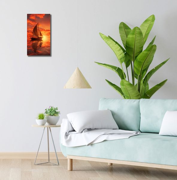 Obraz 20x40cm Pod Żaglami Zachodu Słońca zdjęcie 2