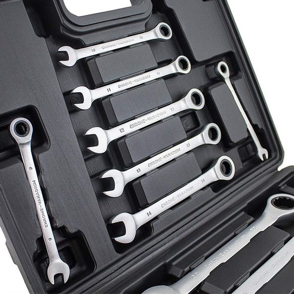 Zestaw kluczy płasko - oczkowych 12 elementów zdjęcie 3