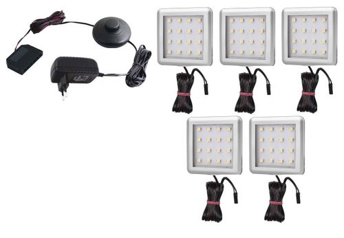 Oświetlenie mebli 5 x Zeus 12V DC biała  ciepła - zestaw na Arena.pl