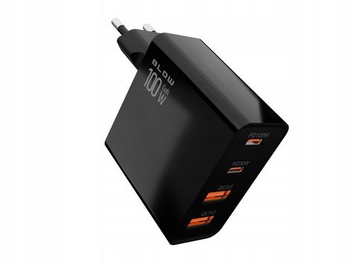 SZYBKA ŁADOWARKA SIECIOWA GaN 100W 2x USB 2x USB-C QC 3.0 + PD UNIWERSALNA na Arena.pl