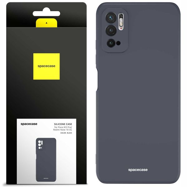 Spacecase Silicone Case Poco M3 Pro/ Note 10 5G black zdjęcie 1