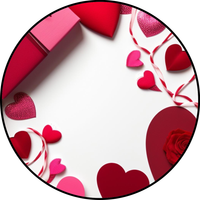 Opłatek na tort Serduszka Miś Misie Okazjonalny Tekst Love