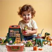 EDUKACYJNA PRZYGODA  WALIZKA DINOZAURÓW ZESTAW