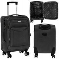 MAŁA WALIZKA KABINOWA NA KÓŁKACH PODRÓŻNA BAGAŻ MIĘKKI BLACK HORSE