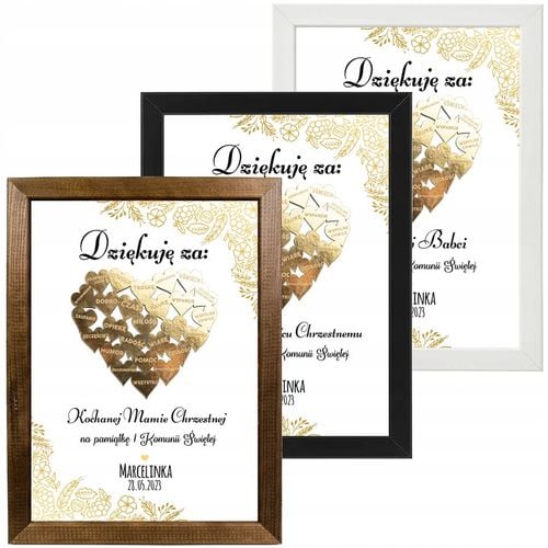 PODZIĘKOWANIE Z OKAZJI KOMUNII DLA CHRZESTNYCH RAMKA DZIADKÓW BABCI na Arena.pl