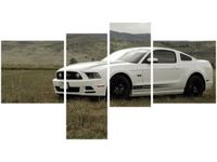 100 55CM OBRAZ 4 ELEM MUSTANG GT V8 BRETT LEVIN PŁÓTNO DRUK