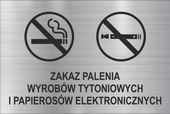 Naklejka ZAKAZ PALENIA PAPIEROSÓW e-papierosów bhp