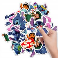 NAKLEJKI ETYKIETY NA ZESZYT NALEPKA Z POSTACIAMI STICZ LILO WZORY 10SZT