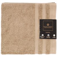 Ręcznik kąpielowy bawełniany 550 g/m2 70x140 cm jasny brązowy