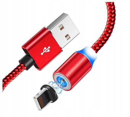 KABEL MAGNETYCZNY microUSB iPhone USB C 2,4A QC na Arena.pl