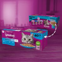 WHISKAS SASZETKI KARMA DLA KOTA SMAKI RYBNE 40x85g