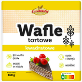 EUROWAFEL WAFLE TORTOWE KWADRATOWE 160G