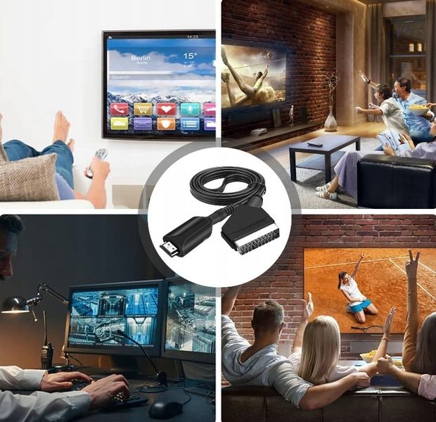 Kabel adapter konwerter z Euro HDMI do Scart zdjęcie 6