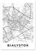 Plakat mapa Białystok 40x50 cm