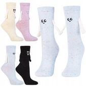 SKARPETKI BAWEŁNA MAGNETYCZNE DAMSKIE ZABAWNE ŚMIESZNE ŁAPKI MORAJ 35-38