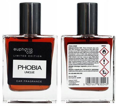 Perfumy do samochodu Euphoria car UNIQUE 50ml zapach do samochodu na Arena.pl