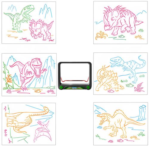 Magiczna tablica podświetlana do rysowania dla dzieci z szablonami 4 mazaki na Arena.pl