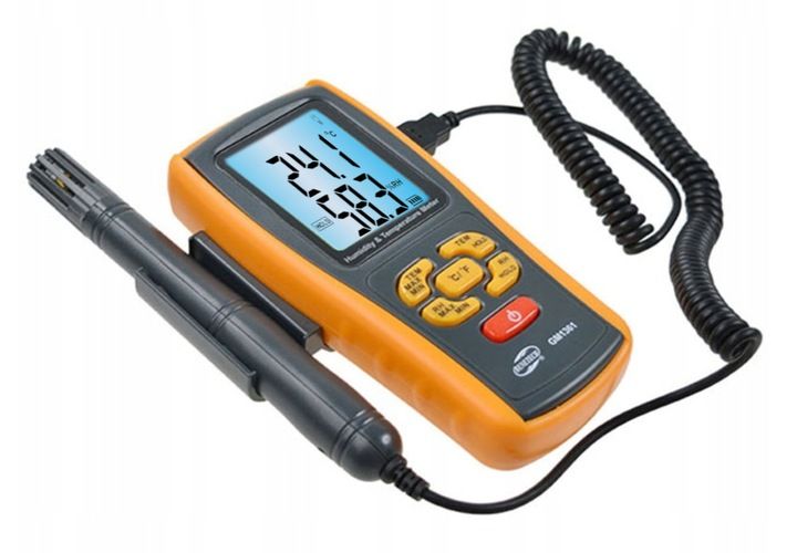 HIGROMETR MIERNIK WILGOTNOŚĆ TEMPERATURA POWIETRZA TERMOHIGROMETR BENETECH zdjęcie 12