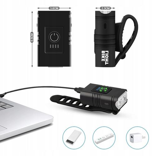 LAMPKA ROWEROWA LAMPKI ROWEROWE USB ZESTAW ZOOM na Arena.pl
