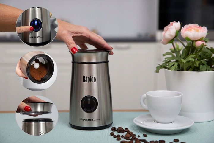 Młynek do mielenia kawy ZE STALI NIERDZEWNEJ LED first austria zdjęcie 7