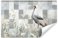 Fototapeta ŻURAW Liście Tropikalne Wzór Geometryczny 400cm x 280cm
