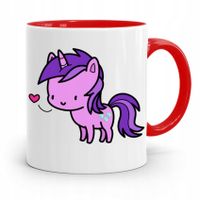 Kubek Czerwony Dzień Dziecka Jednorożec Prezent Z Nadrukiem Ze Zdjęciem