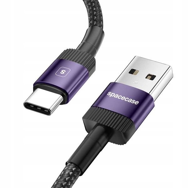Spacecase Usb-C Cable 1M 3A Purple zdjęcie 4