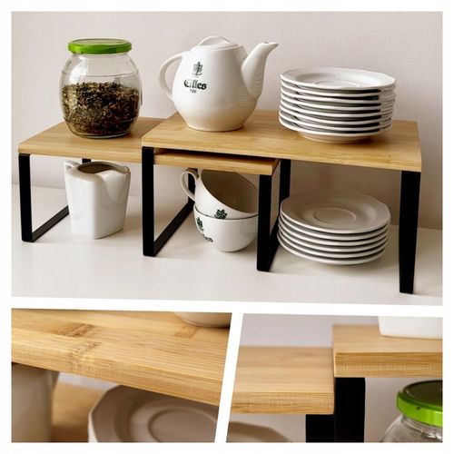 REGAŁ KUCHENNY NA PRZYPRAWY DREWNIANY PÓŁKA ORGANIZER STOJAK BIUROWY na Arena.pl